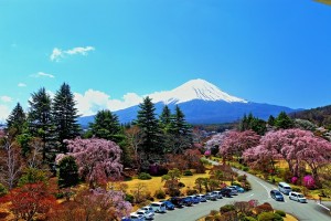 富士ホテル前からHDR油彩