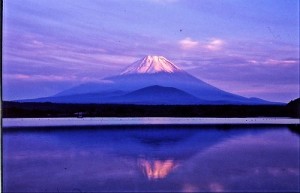 精進湖の富士山